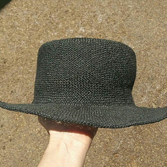 Armani jute made in Italy hat wired brim - Picture 2 of 4